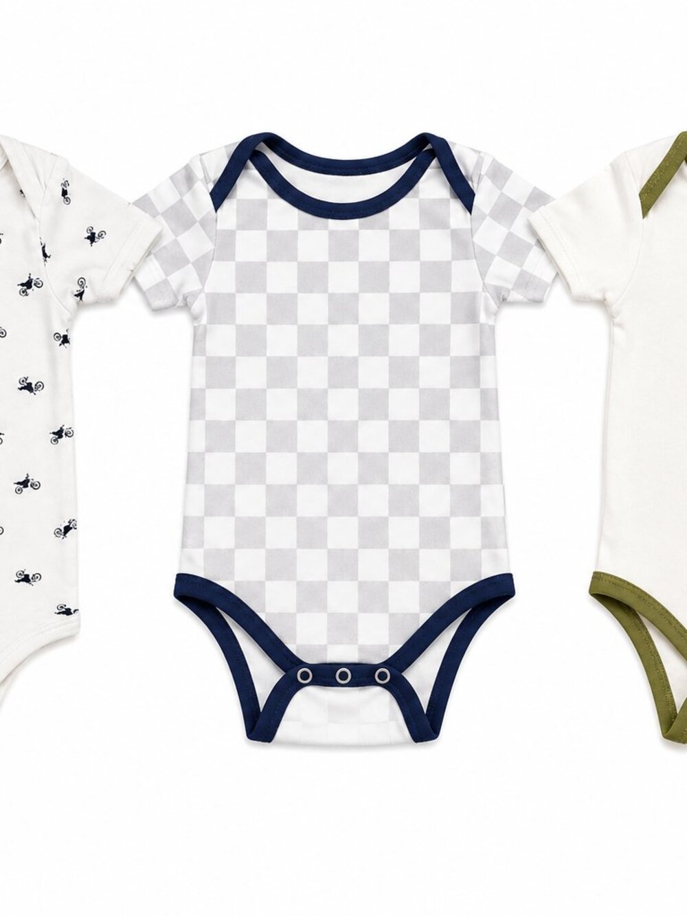 Hudson Baby Unisex Baby Cotton Bodysuit Bundle | 3-Pack | Neutral Prints